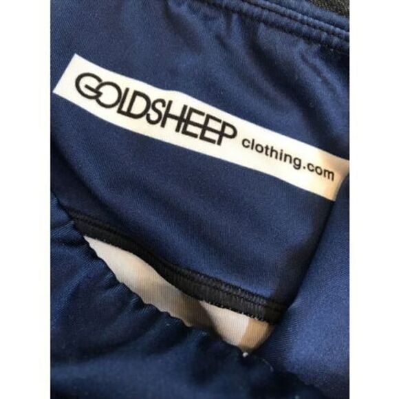 Goldsheep Lucky Stripe Long Leggings XS Blue Rainbow Stretch Pullon - Picture 5 of 6